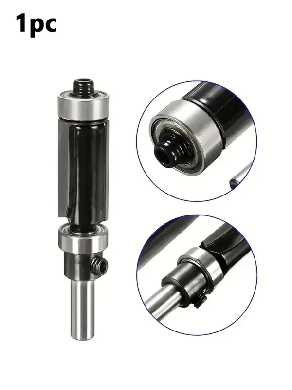 1pc Woodworking Power Tools 1/4'' Shank Top & Bottom Bearing Flush Trim Router Bit - Image 3