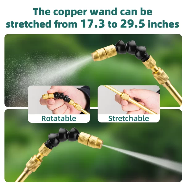 Deli 8L Garden Pressure Sprayer,Durable and Adjustable Spraying Tool - Image 3
