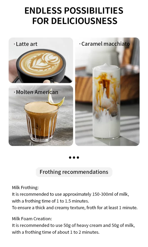 MHW-3BOMBER Electric Milk Frother Portable Handheld Milk Foamer USB Rechargeable - Image 19