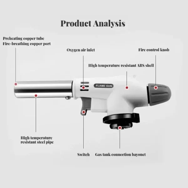 Portable Metal Flame Gun Butane Gas Welding-Burner Welding Gas Burner Flame Gas Torch Flame - Image 6