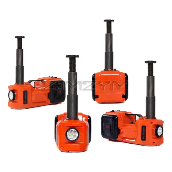 12V 5Ton Car Electric Hydraulic Floor Jack, Tire Inflator Pump and LED Flashlight 2 in 1 Set With Safe Hammer - Image 2