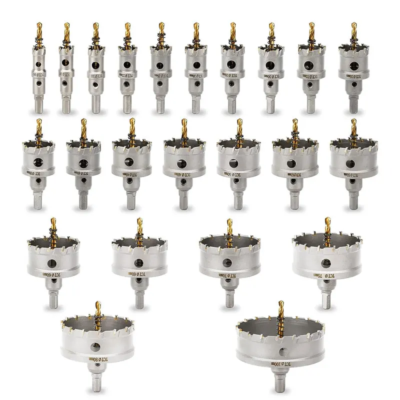 TCT Hole Saw Carbide Tipped Hole Cutter With Titanium-Plated Pilot Drill Bit - Image 9