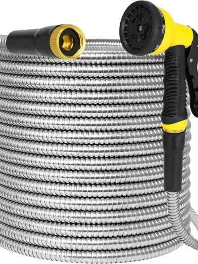 100FT Garden Hose with 10 Function Nozzle Flexible, Lightweight, No-Kink