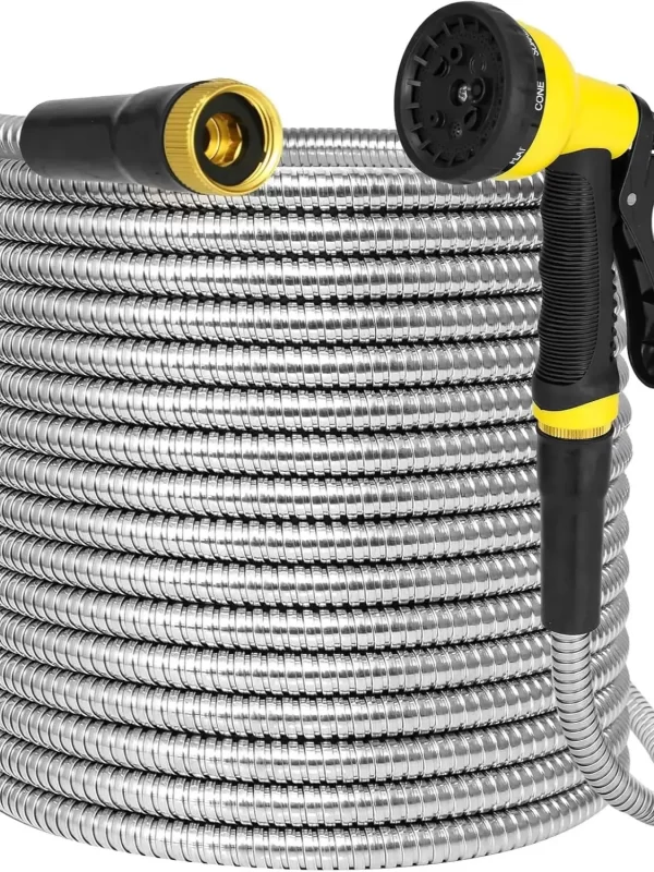 100FT Garden Hose with 10 Function Nozzle Flexible, Lightweight, No-Kink
