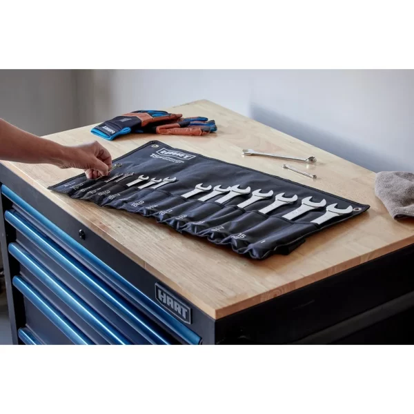 15-Piece SAE Wrench Set Chrome Vanadium Steel Tool Pouch Durable Rust Resistant - Image 4