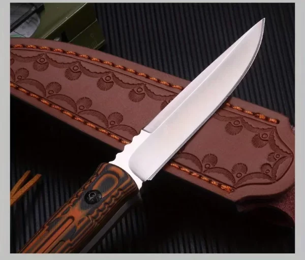 Survival Fixed Blade Knife Leather Sheath High Quality - Image 16