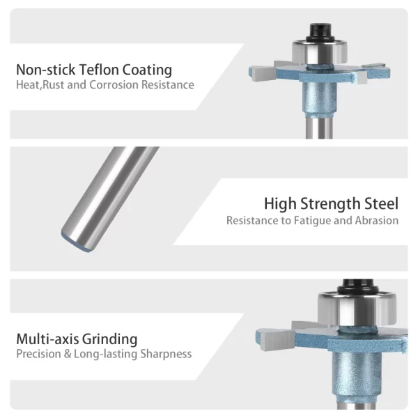 Wood Router 1/4in 6mm Shank Straight End Mill Trimmer Cleaning Flush Trim Corner Round Cove Box Bits - Image 4