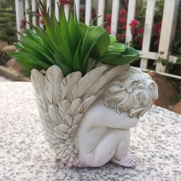 Resin Sculptures Crafts Vintage Angel Resin Sculptures - Image 2