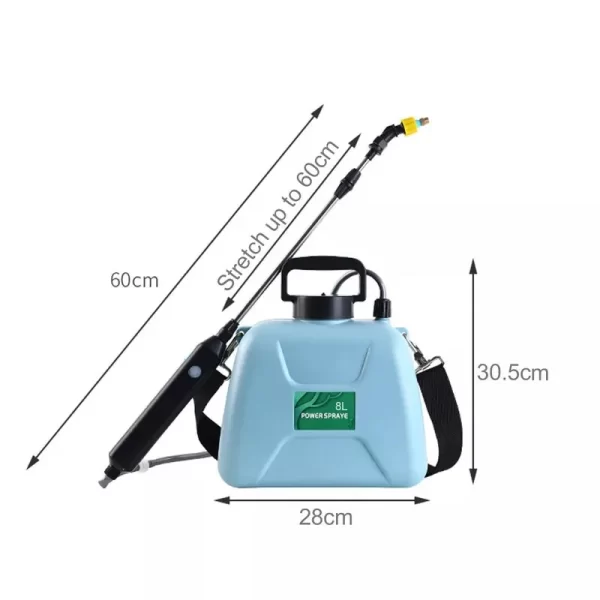 Shoulder Style Electric Sprayer 8L Watering Can With Spray Gun USB Rechargeable - Image 6