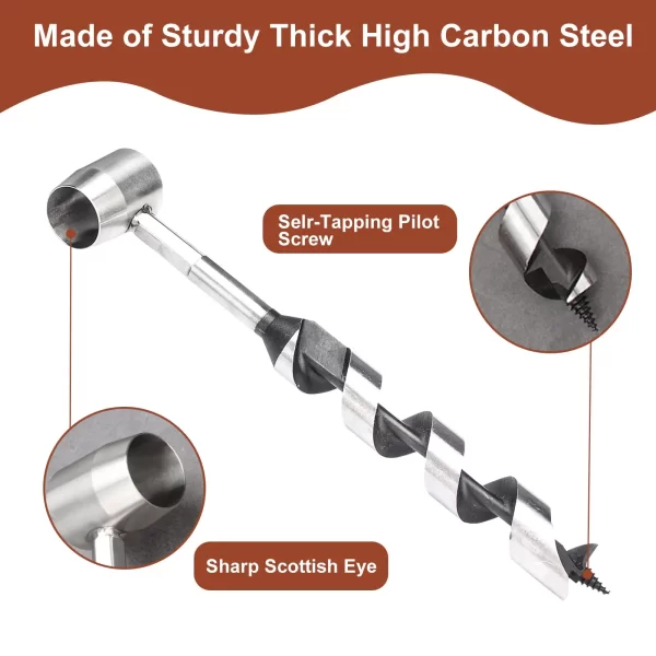 Survival Settlers Tool Outdoor Bushcraft Hand Auger Wrench Addition Tool To Survival - Image 13