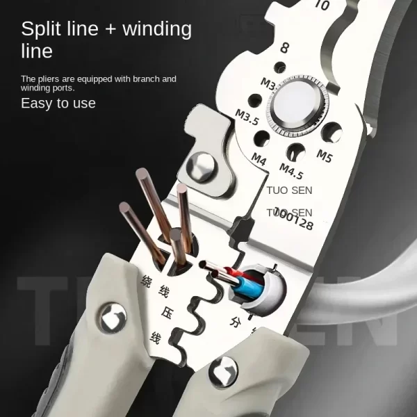 Outdoor Multi Functional Electrician Pliers for Wire Splitting and Stripping - Image 2