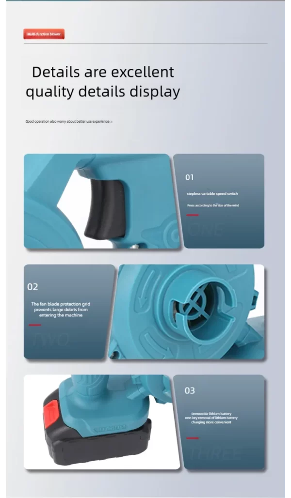 2 in 1 Cordless Air Blower & Vacuum Cleaner Electric - Image 16