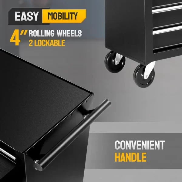 Rolling Tool Chest Tool Box with 7 Drawers & Wheels & Drawer Liners for Garage - Image 5