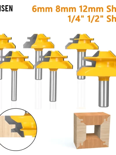 1Pc 45° Degree Lock Miter Router Bit