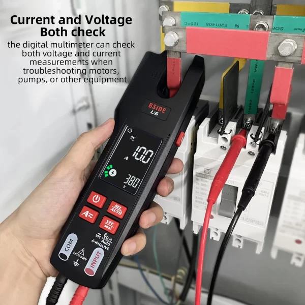 BSIDE U6 Professional Digital Clamp Meter 600A AC DC Pliers Voltmeter Electrical Tester - Image 9