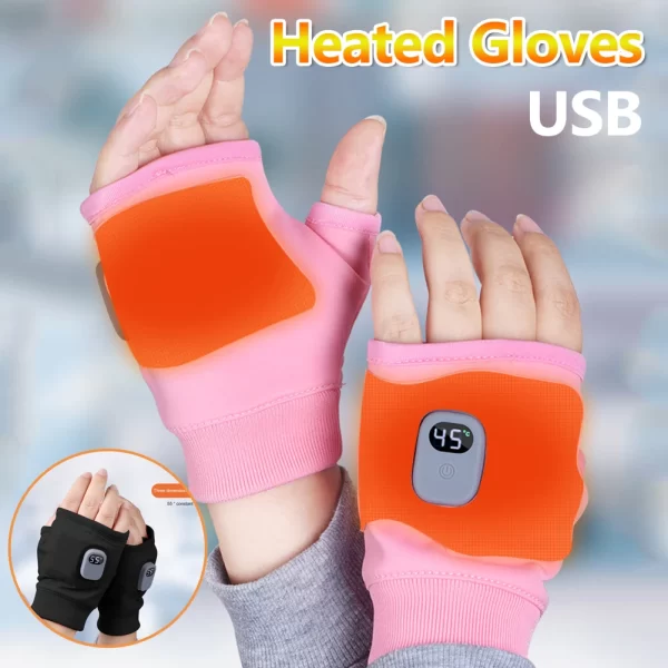 Rechargeable Heated Gloves 360 Degree Thermal Heated Gloves Winter Windproof - Image 2
