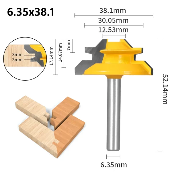 1Pc 45° Degree Lock Miter Router Bit - Image 19