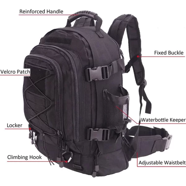 LQARMY 60L Military Tactical Backpack Army Molle Assault Rucksack - Image 3