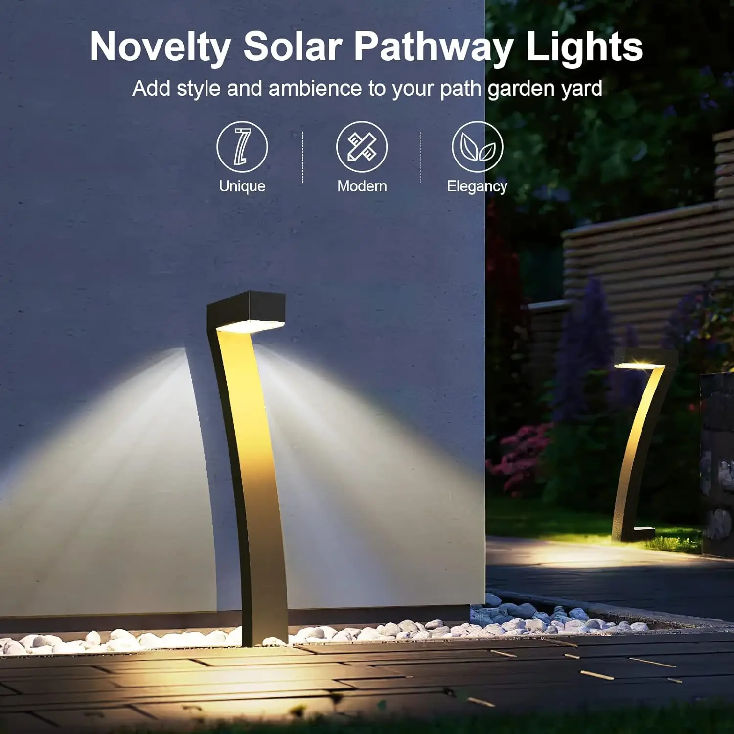 6Pack Bright Solar Outdoor Lights Pathway, 12 Hrs Solar Garden Lights, Auto On/Off - Image 5