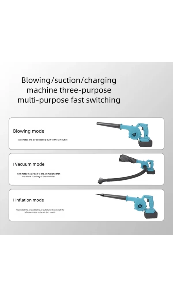 2 in 1 Cordless Air Blower & Vacuum Cleaner Electric - Image 4