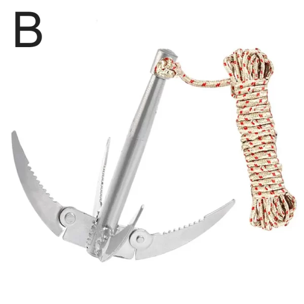 Outdoors Grappling Hook Survival Tool With Rope Folding Boats Anchor - Image 8