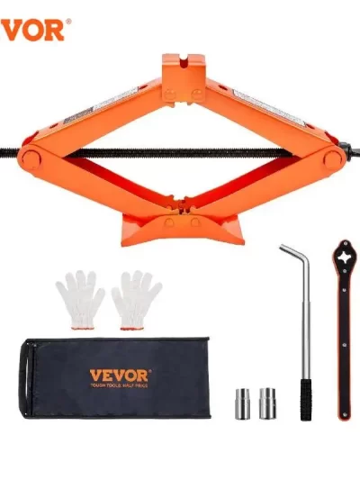 VEVOR Scissor Jack 2.5 Ton/5512 lbs Scissor Car Jack 3.7"-17.1" Lifting Range Scissor Lift Jack Portable Tire Jack for Car Truck