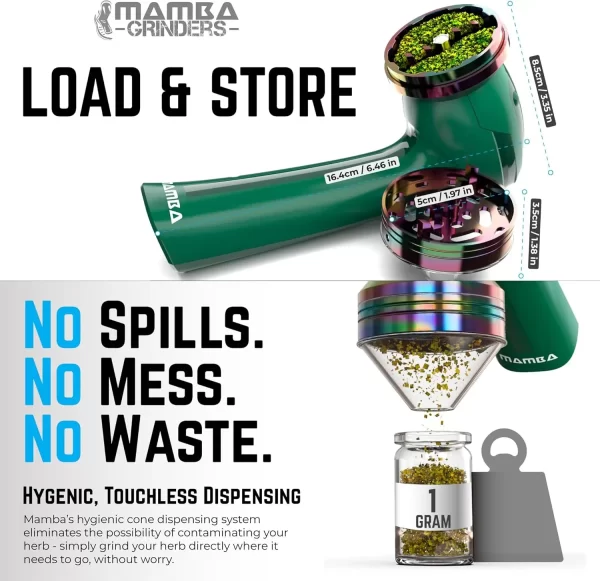 Mamba Green USB Original V2 1g Powered Essential Kitchen Mill for Grinding - Image 4