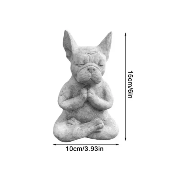 Solar Powered Outdoor Garden Dragon Statue Lovely Meditation Resin Crafts - Image 18
