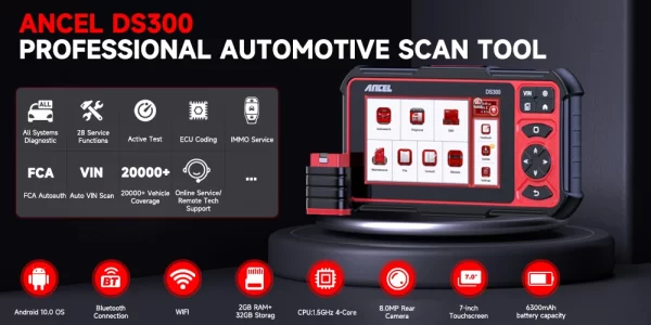 ANCEL DS300 OBD2 Car Scanner Bluetooth Auto All System Diagnostic Tool - Image 9