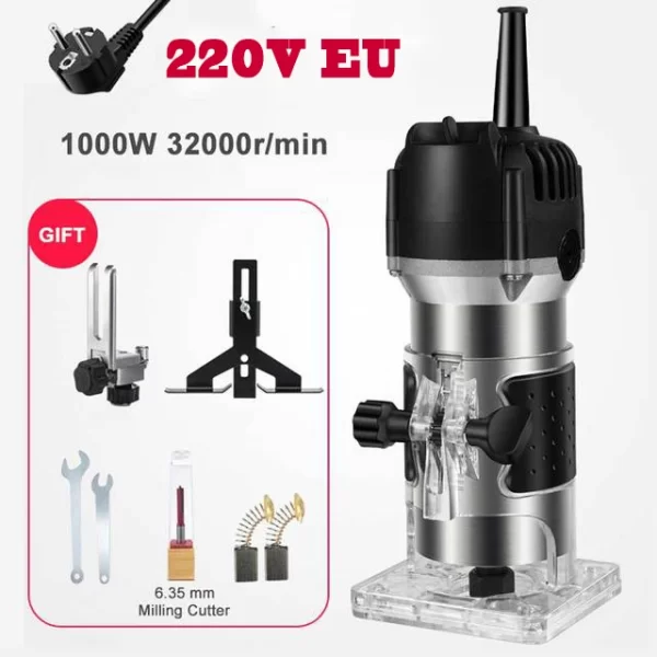 1000W Woodworking Electric Trimmer 32000RPM Wood Router - Image 9