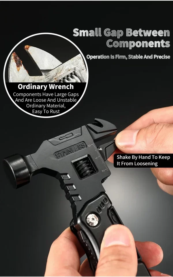 New Multifunctional Wrench Hammer Knife Pliers Survival Tool Stainless Steel Multi-tool Knife - Image 13