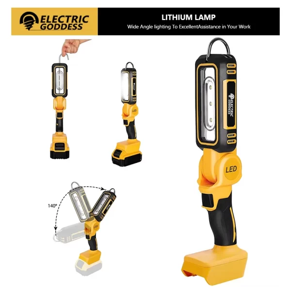 Electric Goddess Cordless Lighting Light Portable Flashlight Outdoor LED Camping Tool Adapted Makita/Dewalt/Milwaukee Battery ﻿ - Image 9