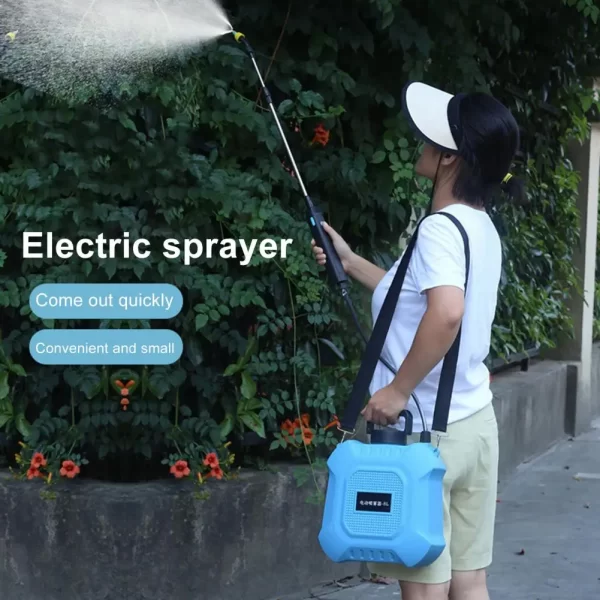 5L/8L Garden Electric Sprayer Backpack Sprayer with Shoulder Strap Telescopic Wand 2 Nozzles Battery Powered Sprayer - Image 3