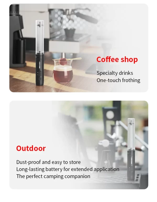 MHW-3BOMBER Electric Milk Frother Portable Handheld Milk Foamer USB Rechargeable - Image 18