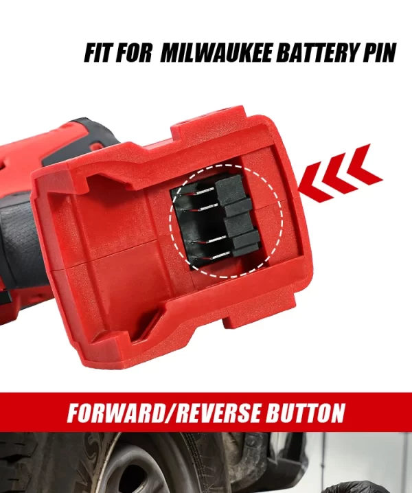 M-WALK Electric Impact Wrench 1300N. Power Wrench For 18V Milwaukee Battery Pin - Image 12