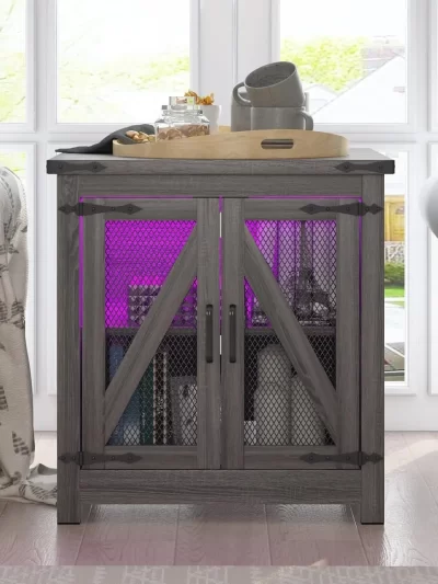 24" Farmhouse End Table, Large Sofa Side Table