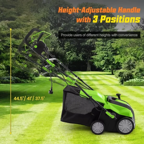 2-in-1 Scarifier and Lawn Dethatcher, 16-Inch 15A Corded Electric Dethatcher - Image 6