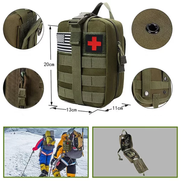 Survival First Aid Kit Survival Full Set Molle Outdoor Gear Emergency Kits Trauma Bag - Image 3