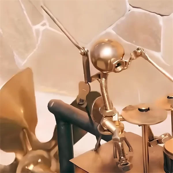 2025 New Metal Drummer Windmill Statue - Image 8