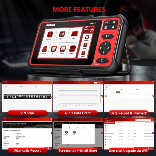 ANCEL DS300 OBD2 Car Scanner Bluetooth Auto All System Diagnostic Tool - Image 19