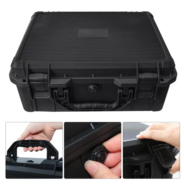 1pc Universal Portable Plastic Tool Box With Foam Insert Waterproof - Image 4