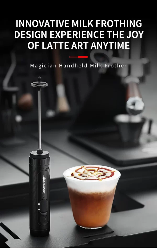 MHW-3BOMBER Electric Milk Frother Portable Handheld Milk Foamer USB Rechargeable - Image 9