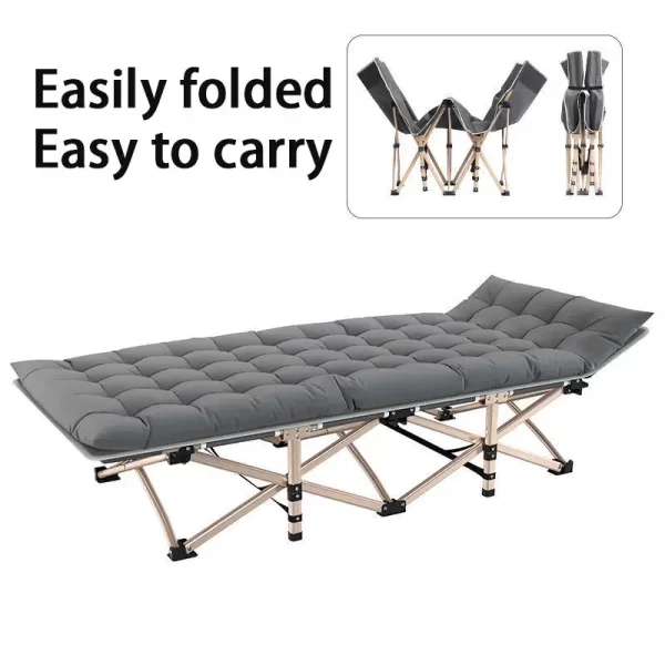 High Quality Portable Outdoor Folding Bed Camping Sleeping Cots Stainless Steel Pipe - Image 13