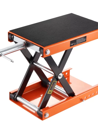 SucceBuy 1100 LBS Motorcycle Lift Motorcycle Scissor Lift Jack with Wide Deck & Safety Pin