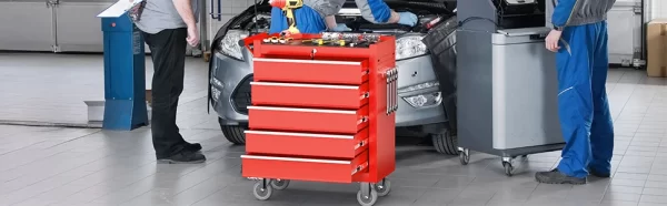 5 Drawers Tool Chest with Wheels, Metal Rolling Tool Box with Drawers, Large Capacity Tool Storage Cabinet with Keyed Locking, - Image 13