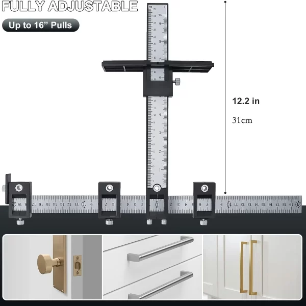 Adjustable Cabinet Hardware Jig Tool - Alignment & Positioning - Image 3