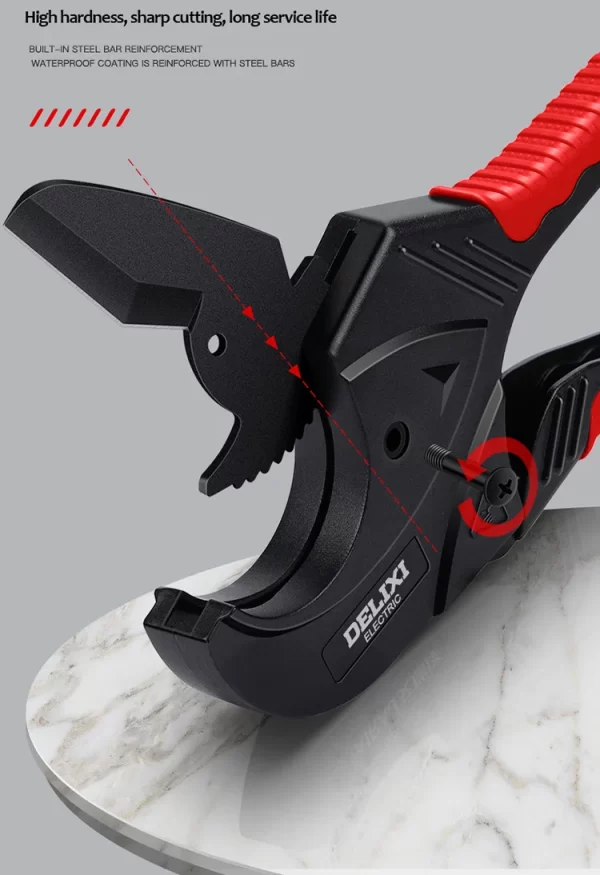 DELIXI ELECTRIC Pipe Cutter，Pipe Scissors SK5 Material Ratchet Cutter PVC/PU/PP/PE Hose Cutting - Image 14