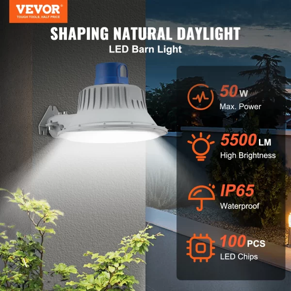 VEVOR LED Barn Light 50W 5500LM / 100W 11000LM Ultra Brightness 6000K - Image 2