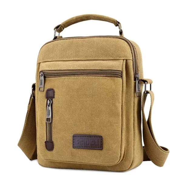 Multi Pockets Men Shoulder Bags Creative Tote Canvas - Image 14