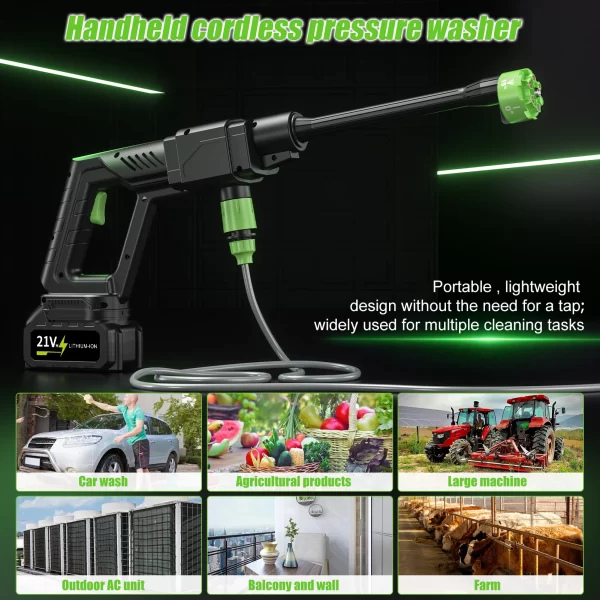 Brushless High Pressure Car Washer Gun 6 IN 1 Electric Cordless Pressure Washer - Image 9